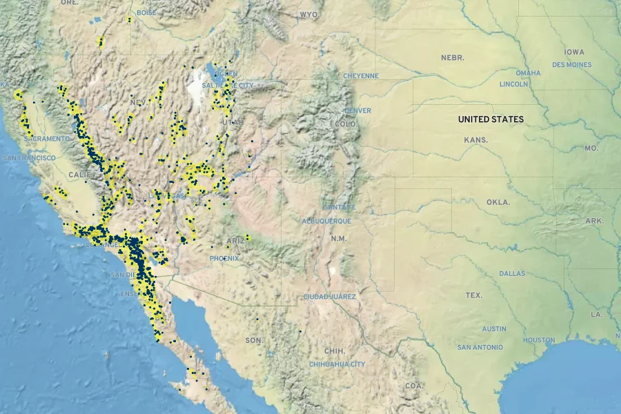 Argemone munita Native Range
