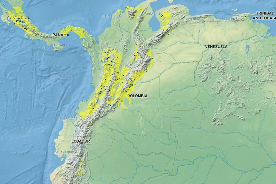 Aristolochia ringens Native Range