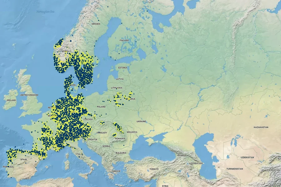 Arnica montana Native Range