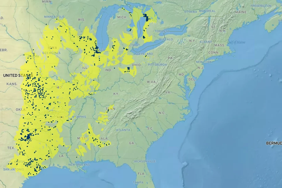 Arnoglossum plantagineum Native Range