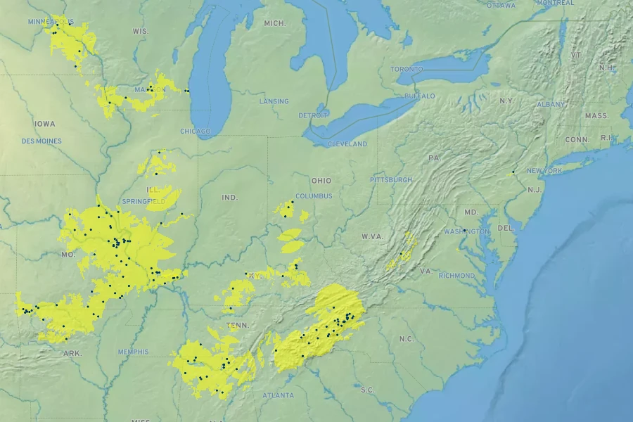 Arnoglossum reniforme Native Range