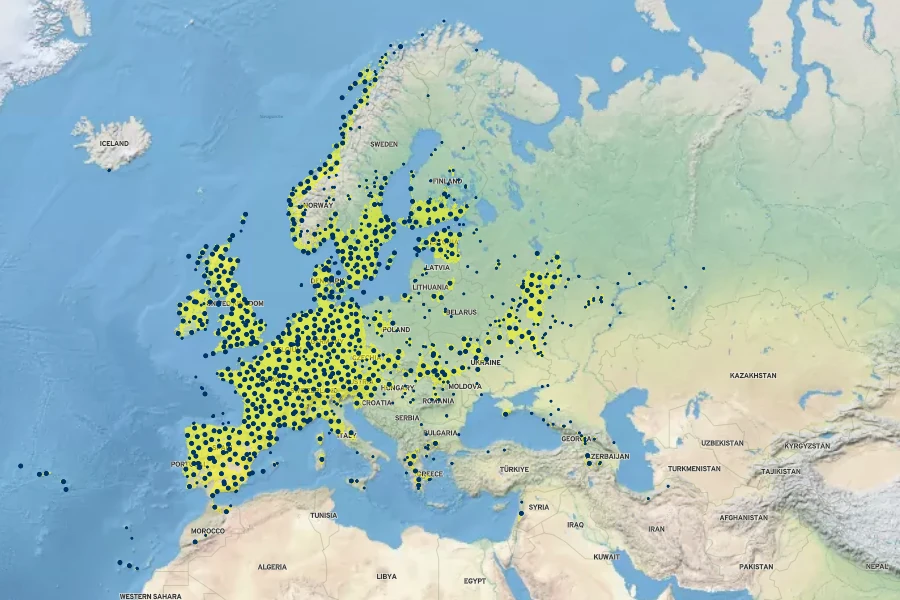 Arrhenatherum elatius Native Range