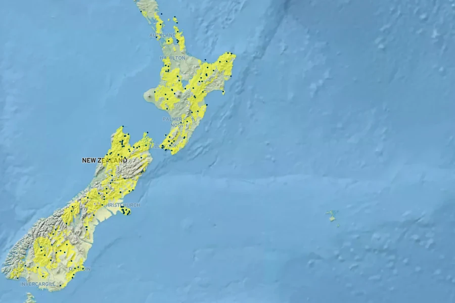 Arthropodium candidum Native Range