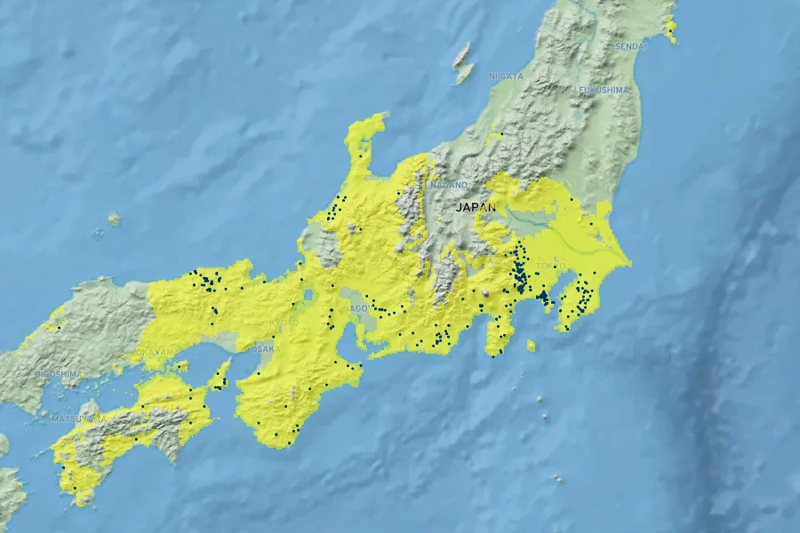 Asarum nipponicum Native Range