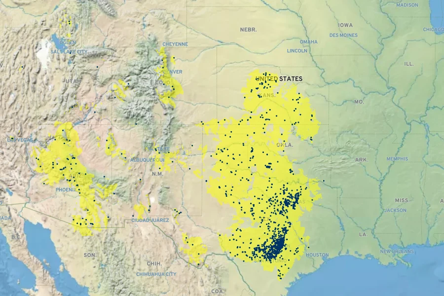 Asclepias asperula subsp. capricornu Native Range