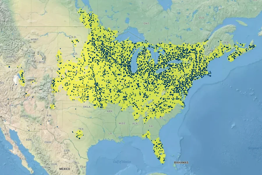 Asclepias incarnata Native Range