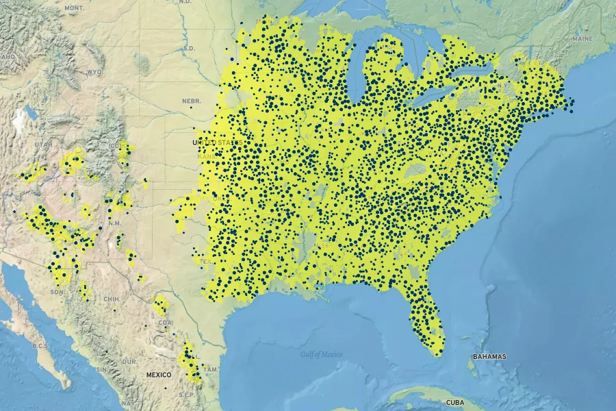 Asclepias tuberosa Native Range