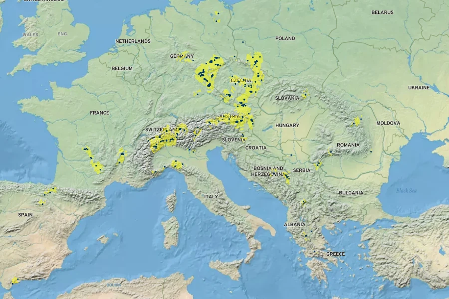 Asplenium cuneifolium Native Range