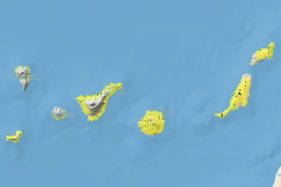 Asteriscus sericeus Native Range