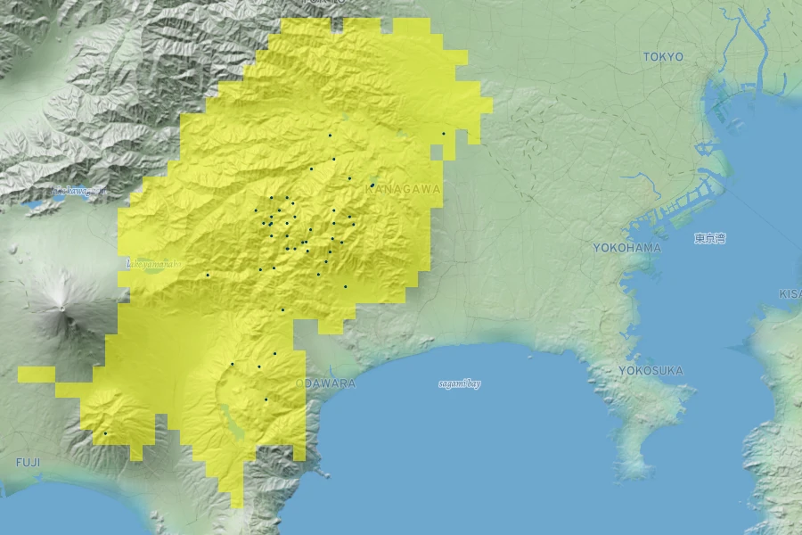 Astilbe simplicifolia Native Range