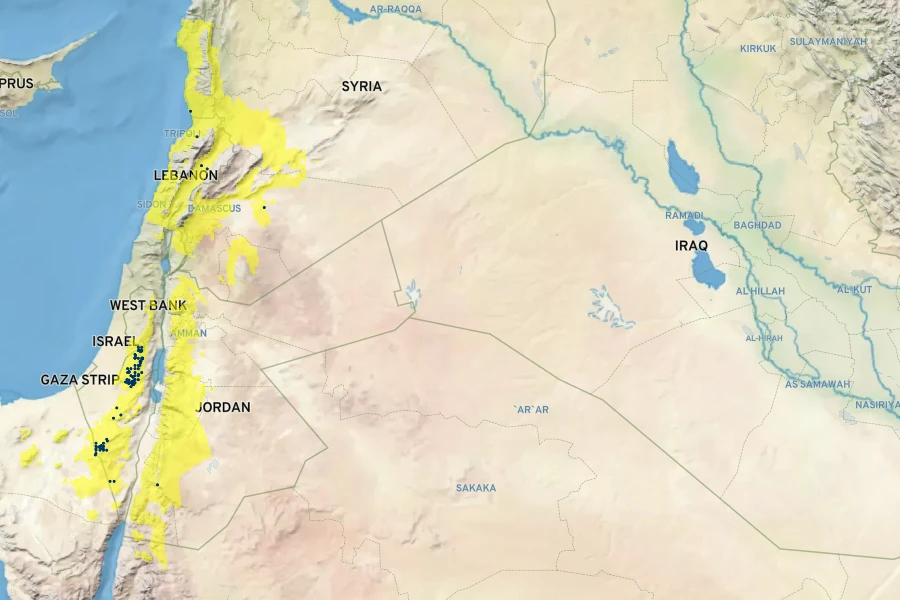 Astragalus bethlehemiticus Native Range