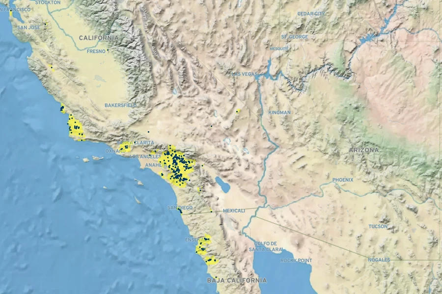 Astragalus pomonensis Native Range