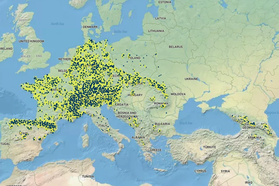 Astrantia major Native Range