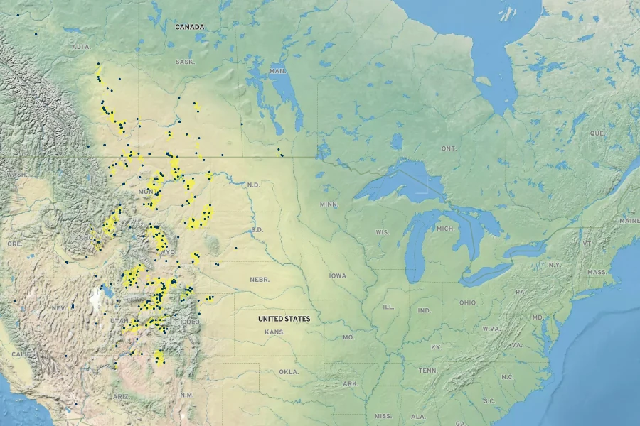 Atriplex gardneri Native Range
