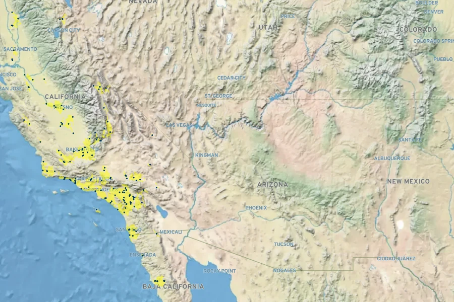 Atriplex serenana Native Range