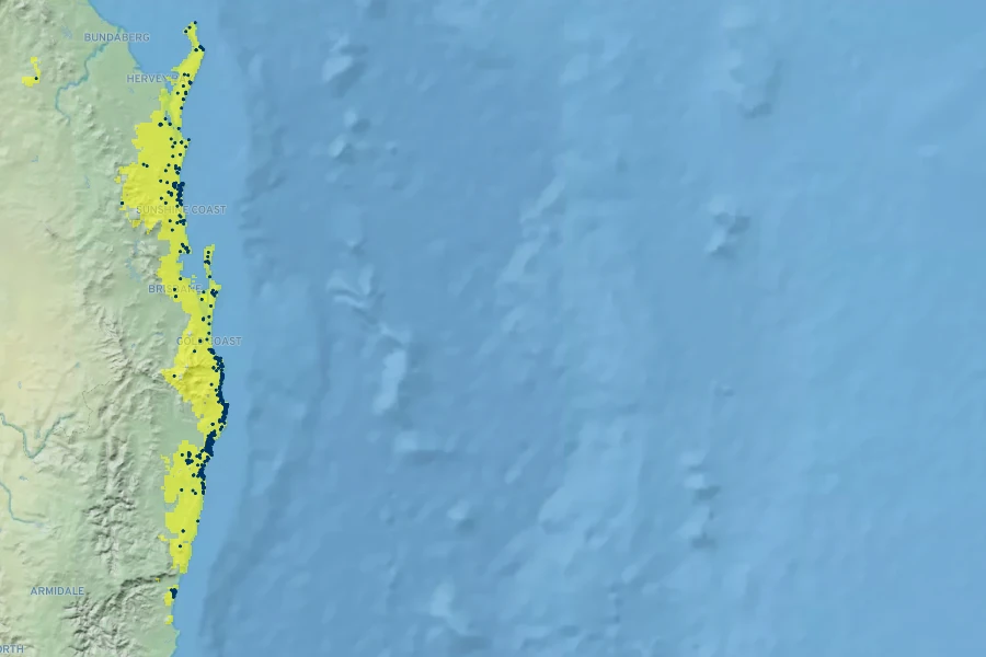 Austromyrtus dulcis Native Range