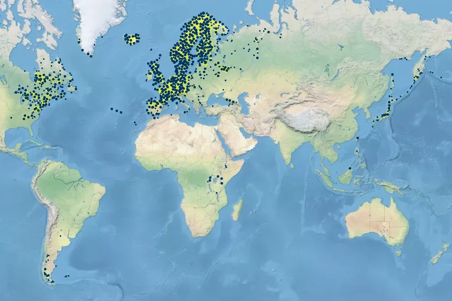 Avenella flexuosa Native Range