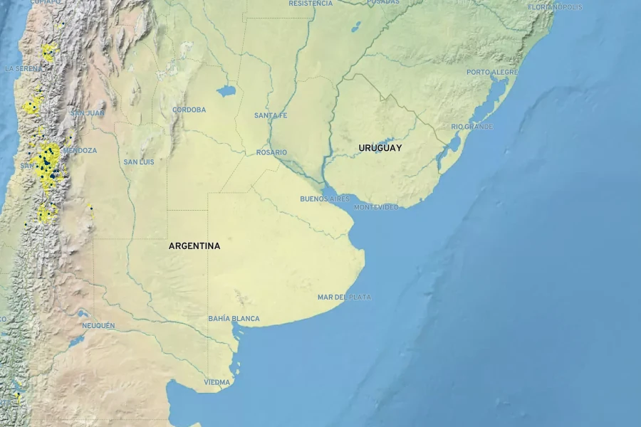 Azorella ruizii Native Range