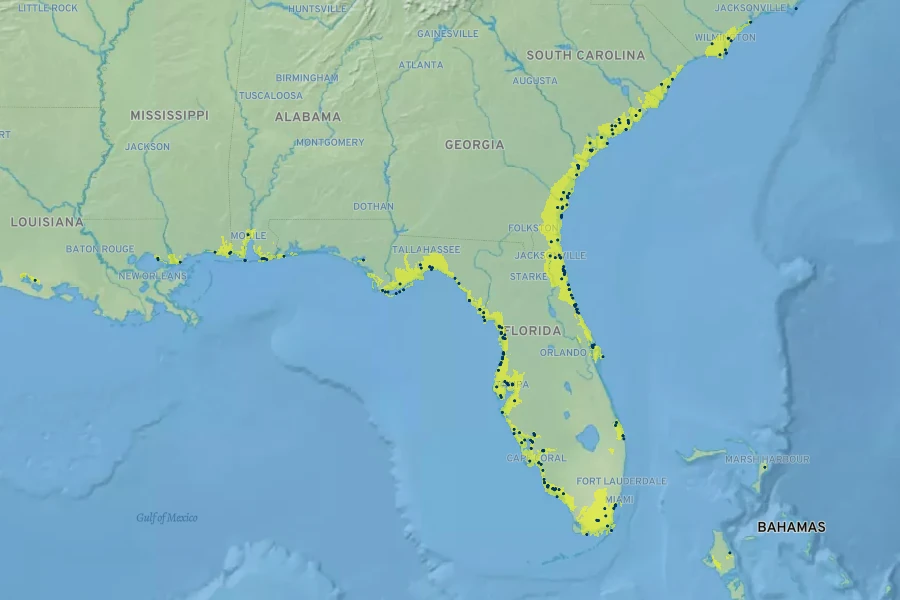 Baccharis angustifolia Native Range