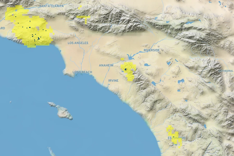 Baccharis malibuensis Native Range