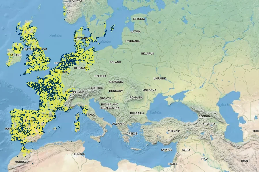 Baldellia ranunculoides Native Range