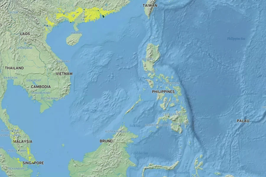 Bambusa tuldoides Native Range
