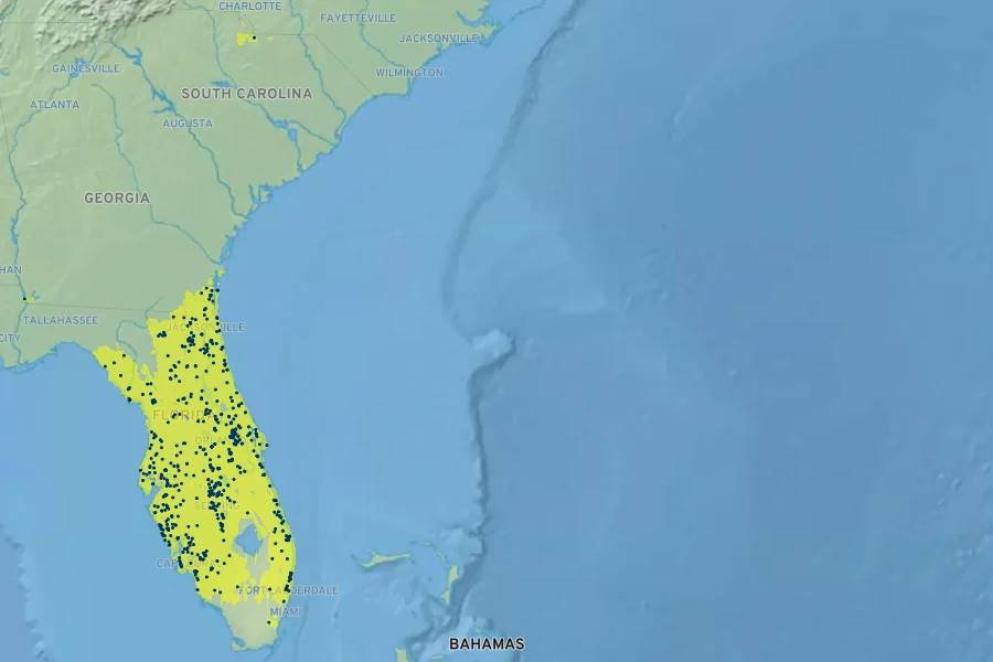Bejaria racemosa Native Range