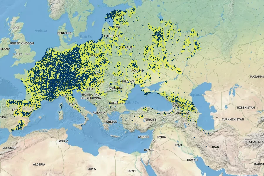 Berberis vulgaris Native Range