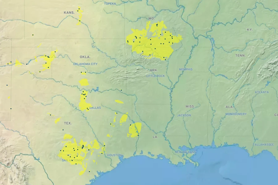 Berlandiera texana Native Range