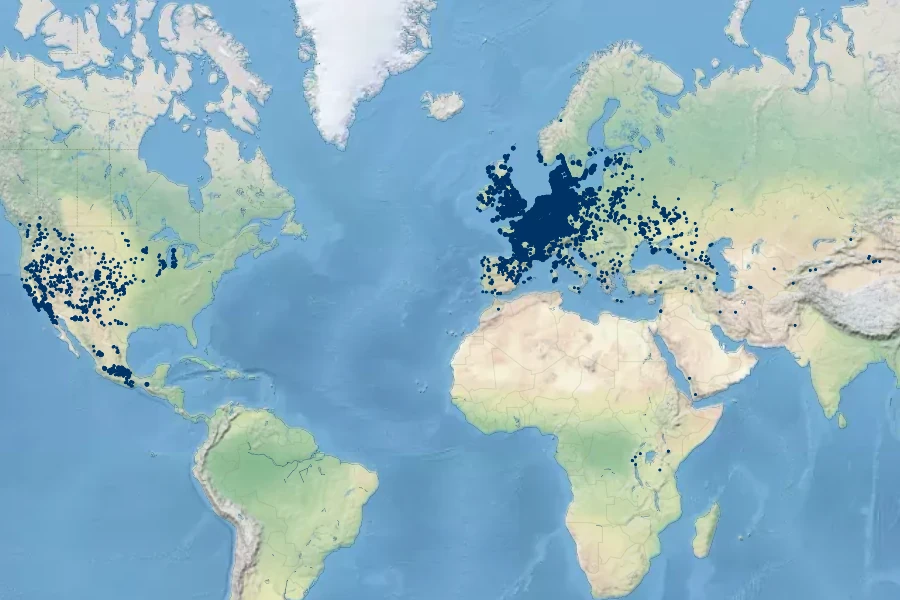 Berula erecta Native Range