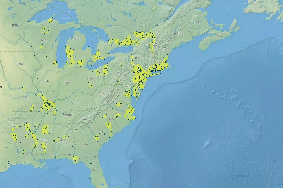 Bidens discoidea Native Range