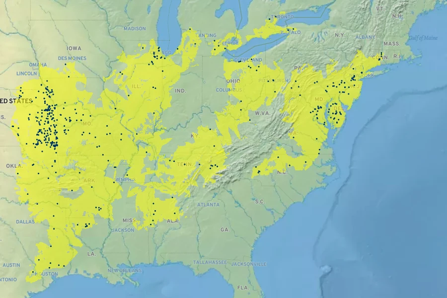Bidens polylepis Native Range