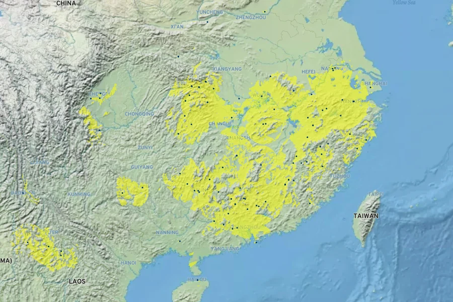 Bischofia polycarpa Native Range