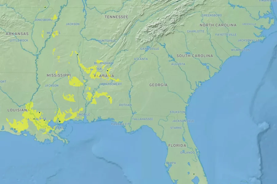 Boltonia asteroides var. asteroides Native Range