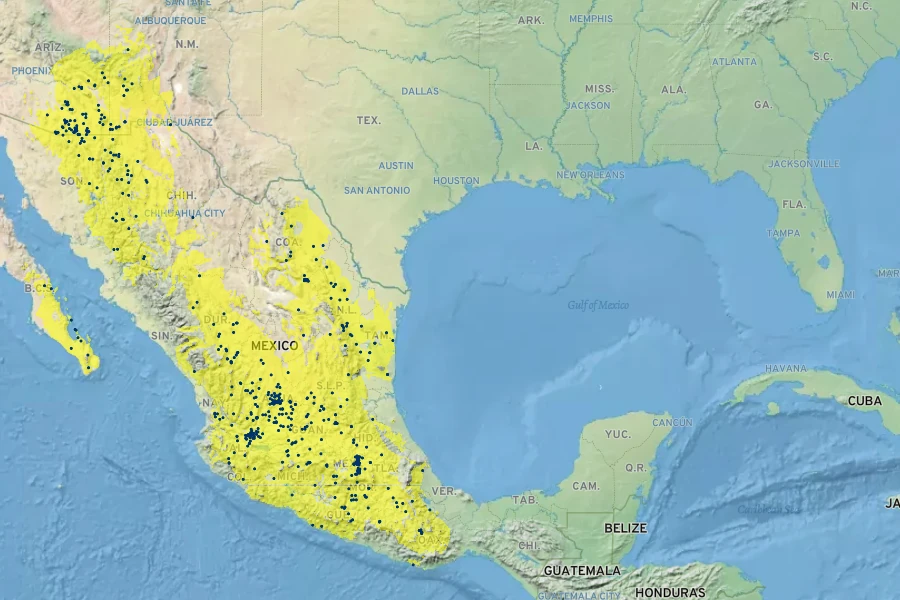 Bouteloua radicosa Native Range