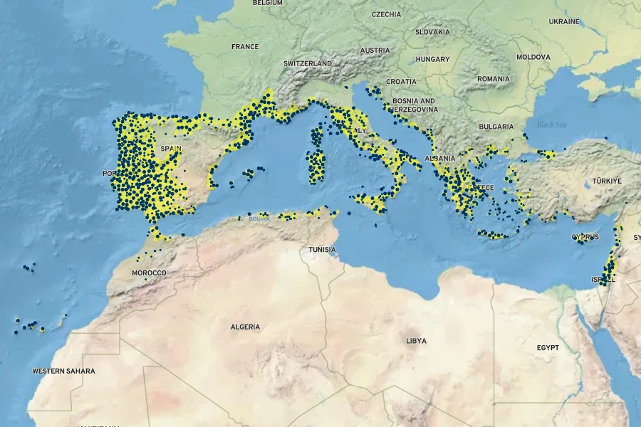 Briza maxima Native Range