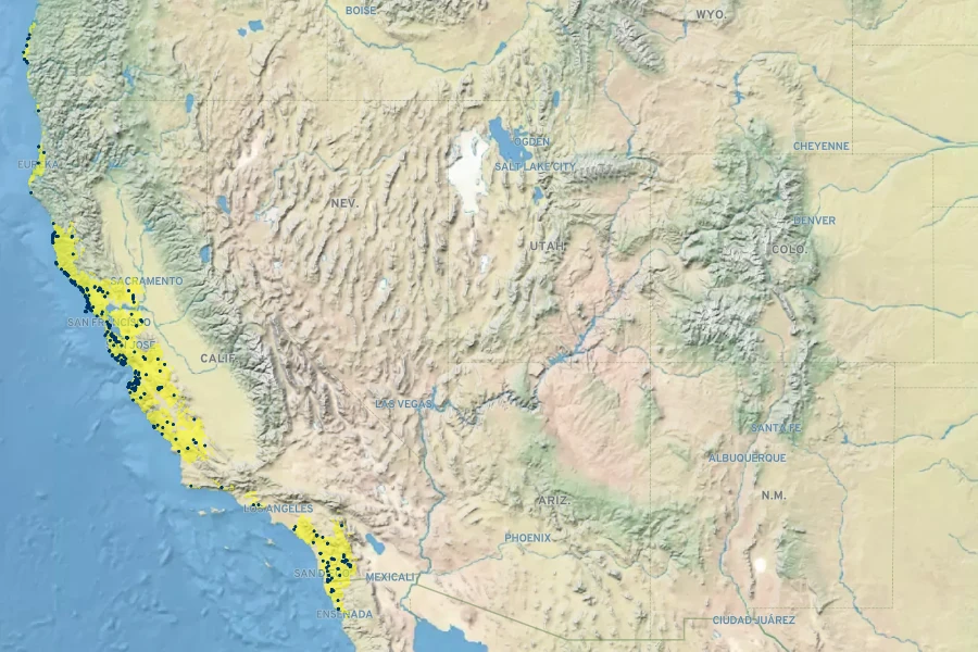 Brodiaea terrestris Native Range