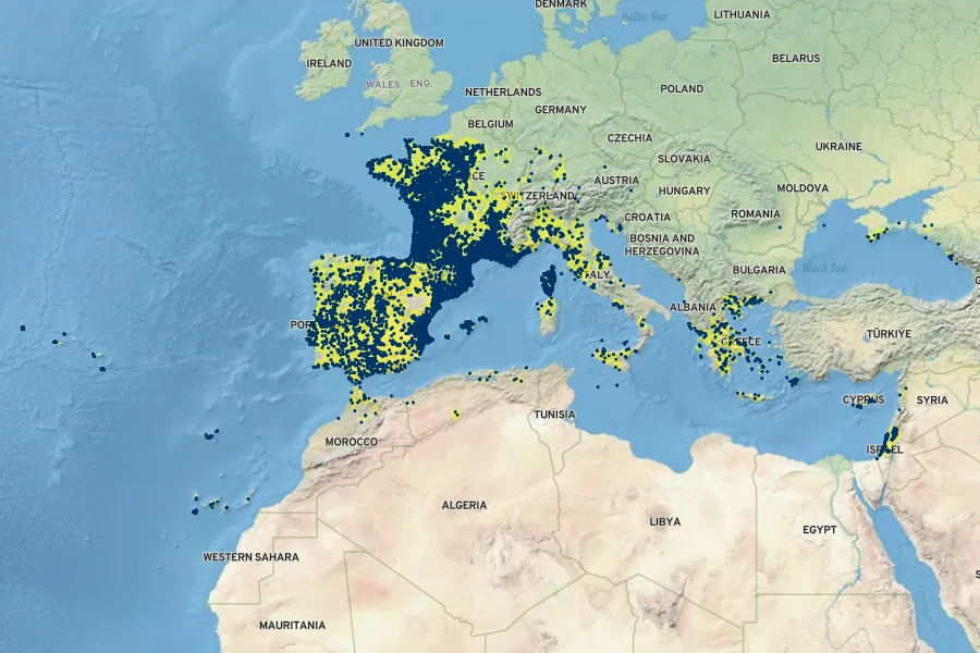 Bromus diandrus Native Range