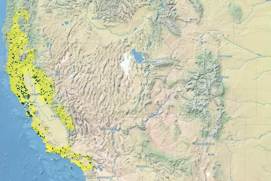 Bromus laevipes Native Range