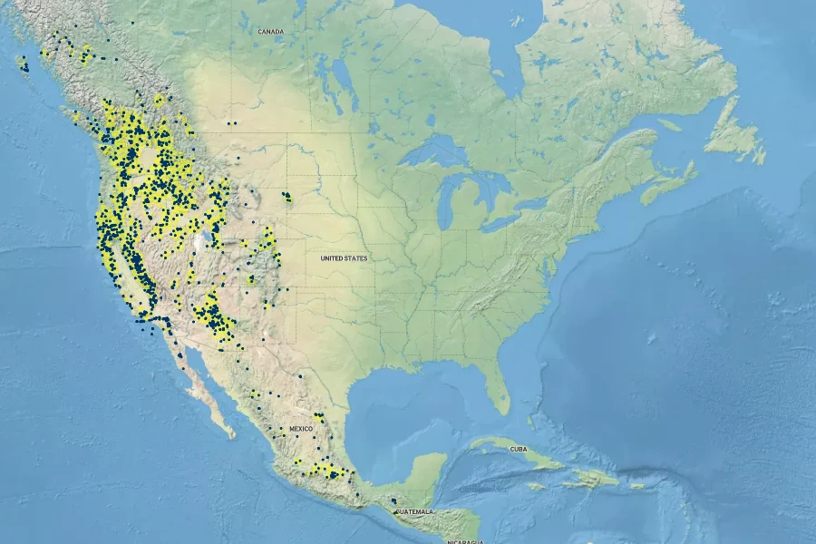 Bromus marginatus Native Range