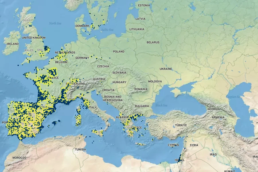 Bromus rigidus Native Range