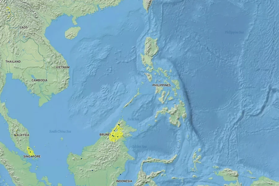 Bryobium pudicum Native Range