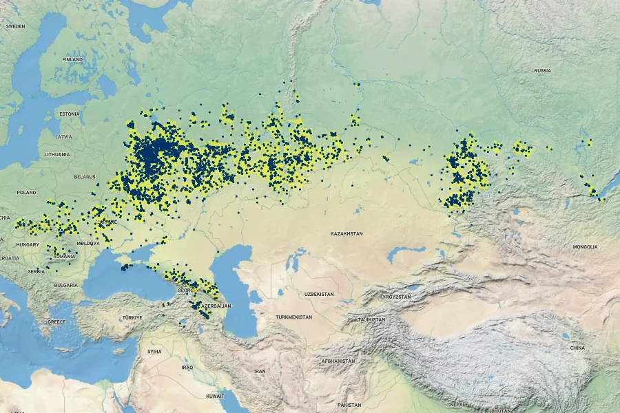 Bunias orientalis Native Range