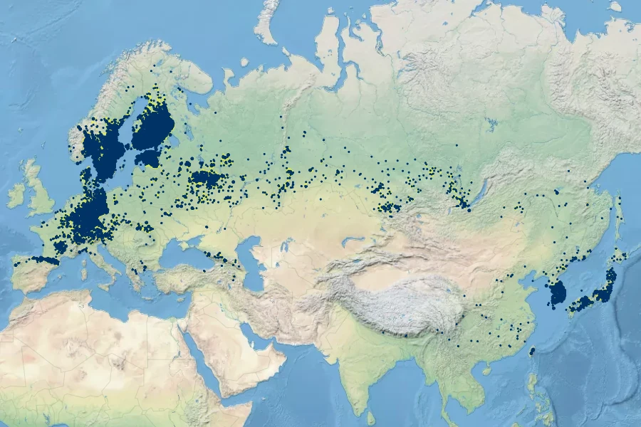 Calamagrostis arundinacea Native Range