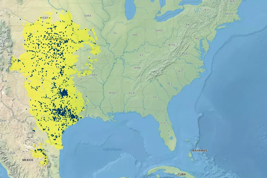 Callirhoe involucrata Native Range