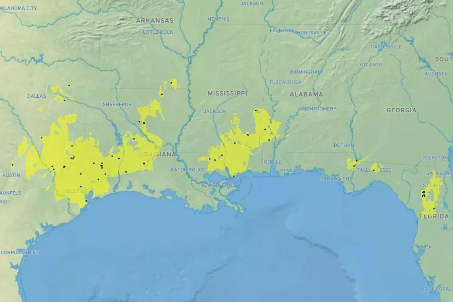 Callirhoe papaver Native Range