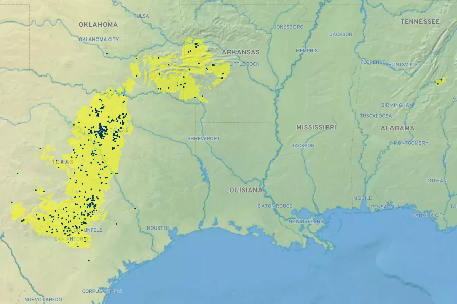 Callirhoe pedata Native Range
