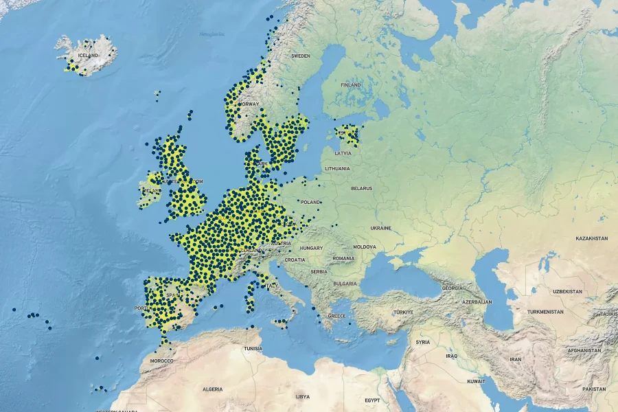 Callitriche stagnalis Native Range