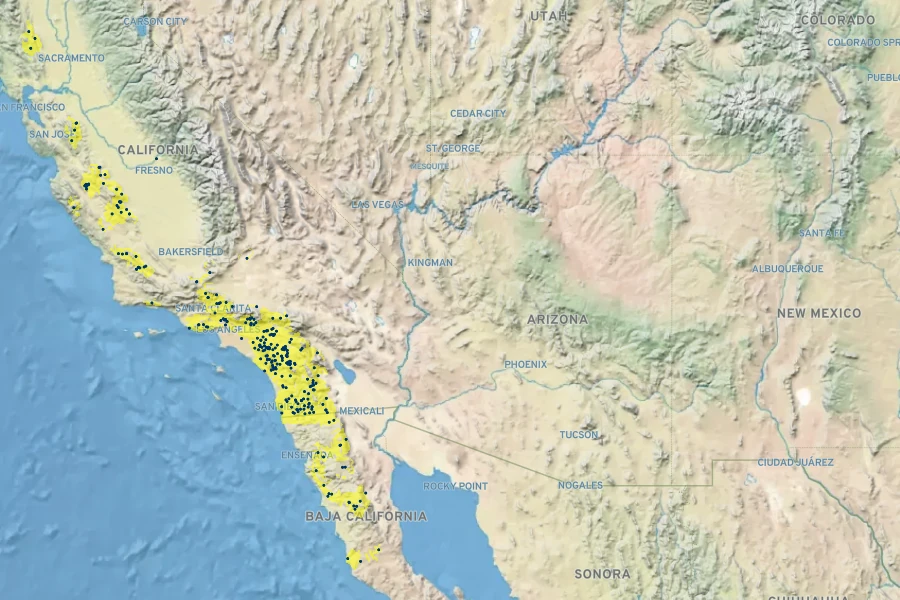 Camissoniopsis ignota Native Range