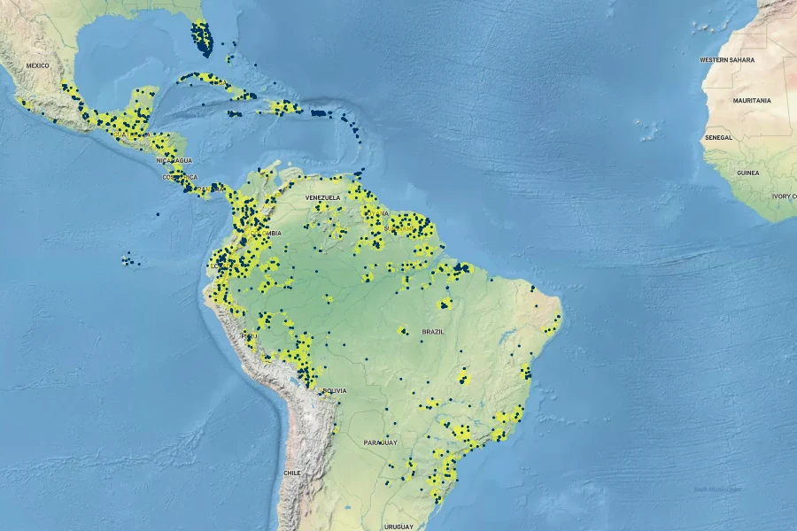 Campyloneurum phyllitidis Native Range